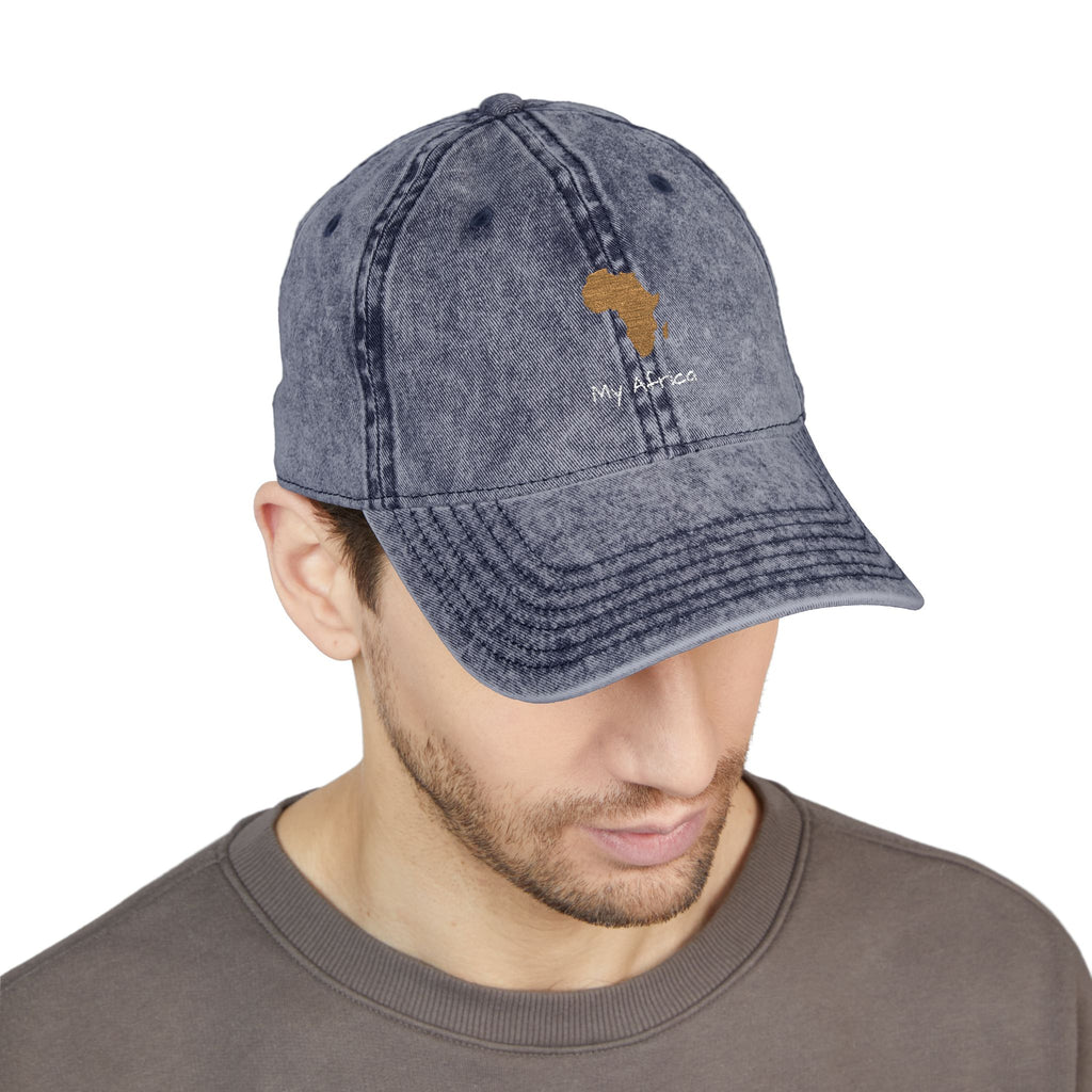 Africa FEELINGS | Personalized Vintage African Map Embroidered Cap | amari