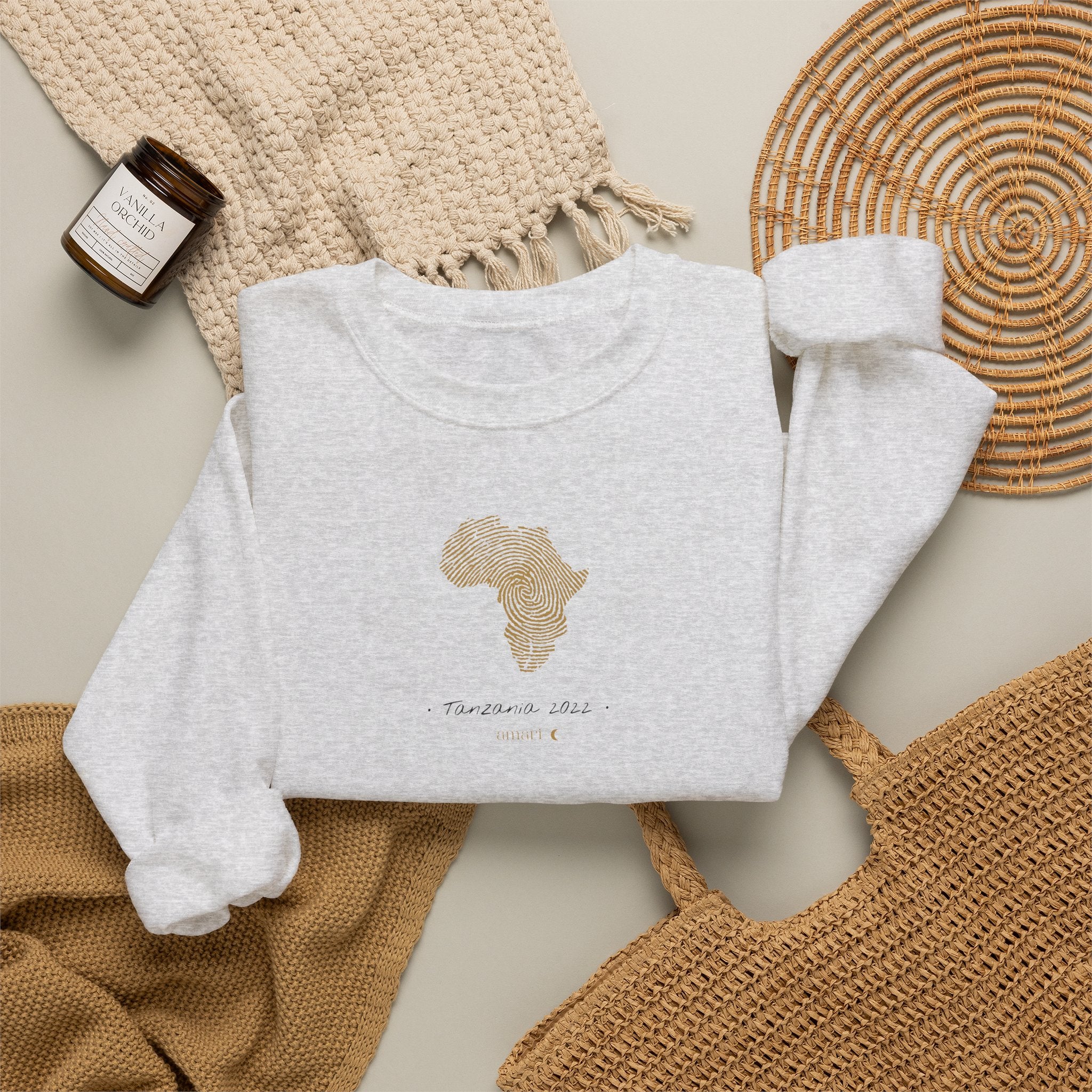 YOUR Africa | Personalized African Fingerprint Map Sweatshirt | Unisex Streetwear | amari