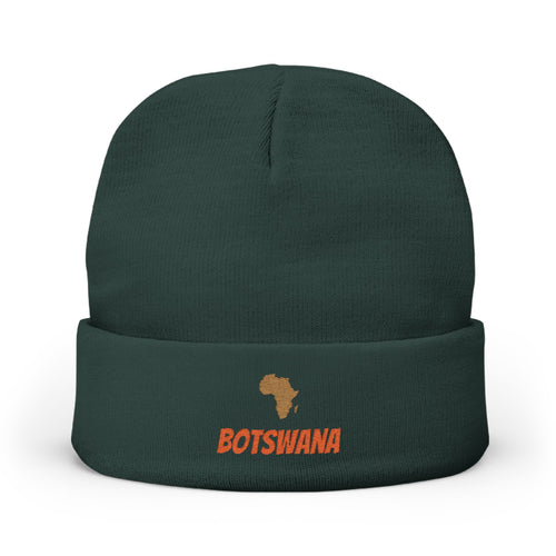 Africa on Your Mind? Personalized Embroidered Knit Beanie | amari