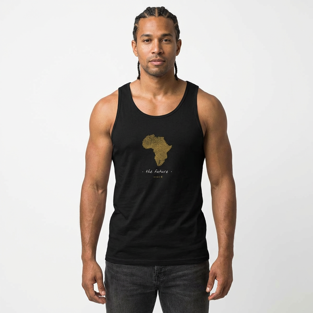 YOUR Africa | Personalized African Fingerprint Map Tank Top | Casual Unisex Streetwear | amari
