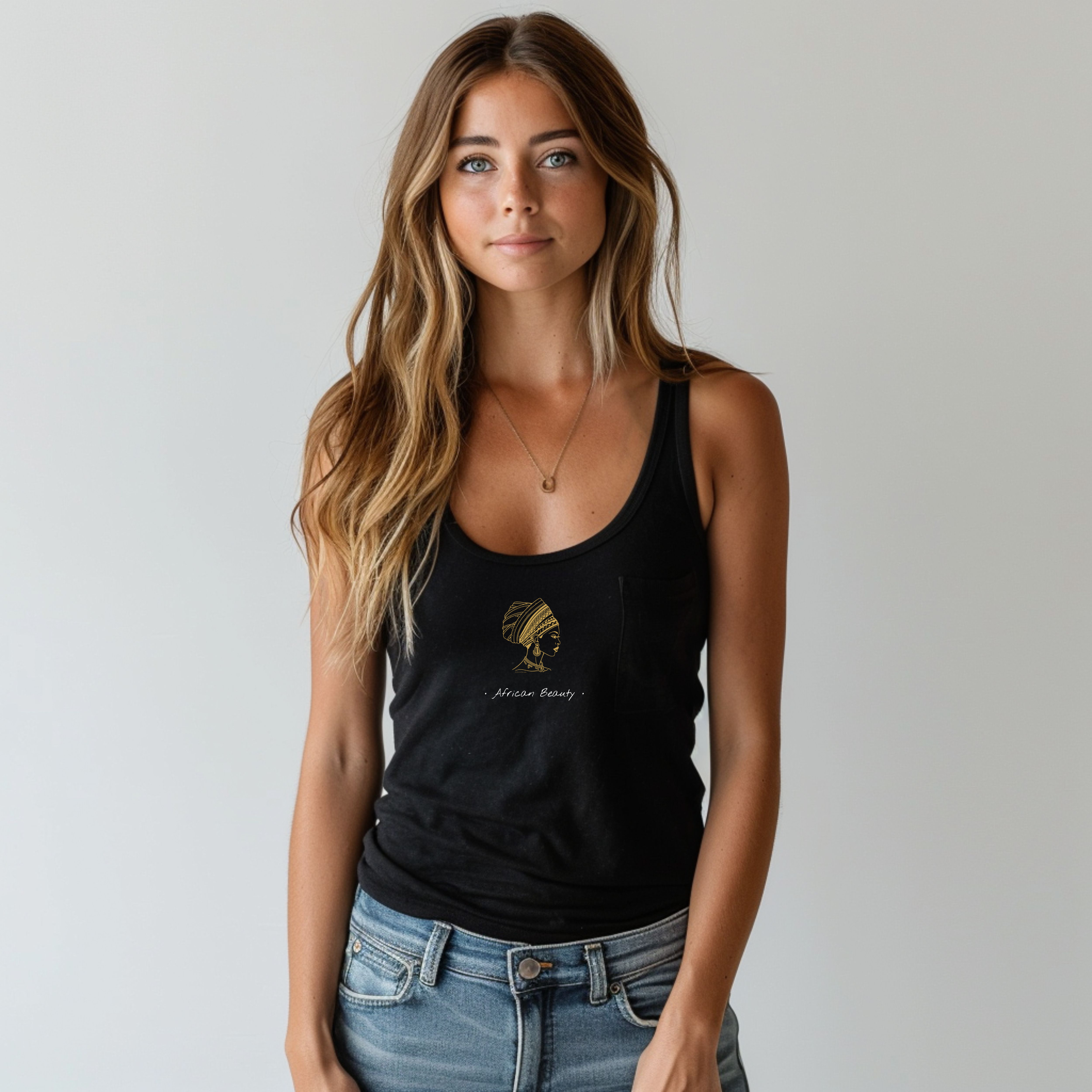 African BEAUTY | Personalized African Beauty Tank Top | Unisex Streetwear | amari