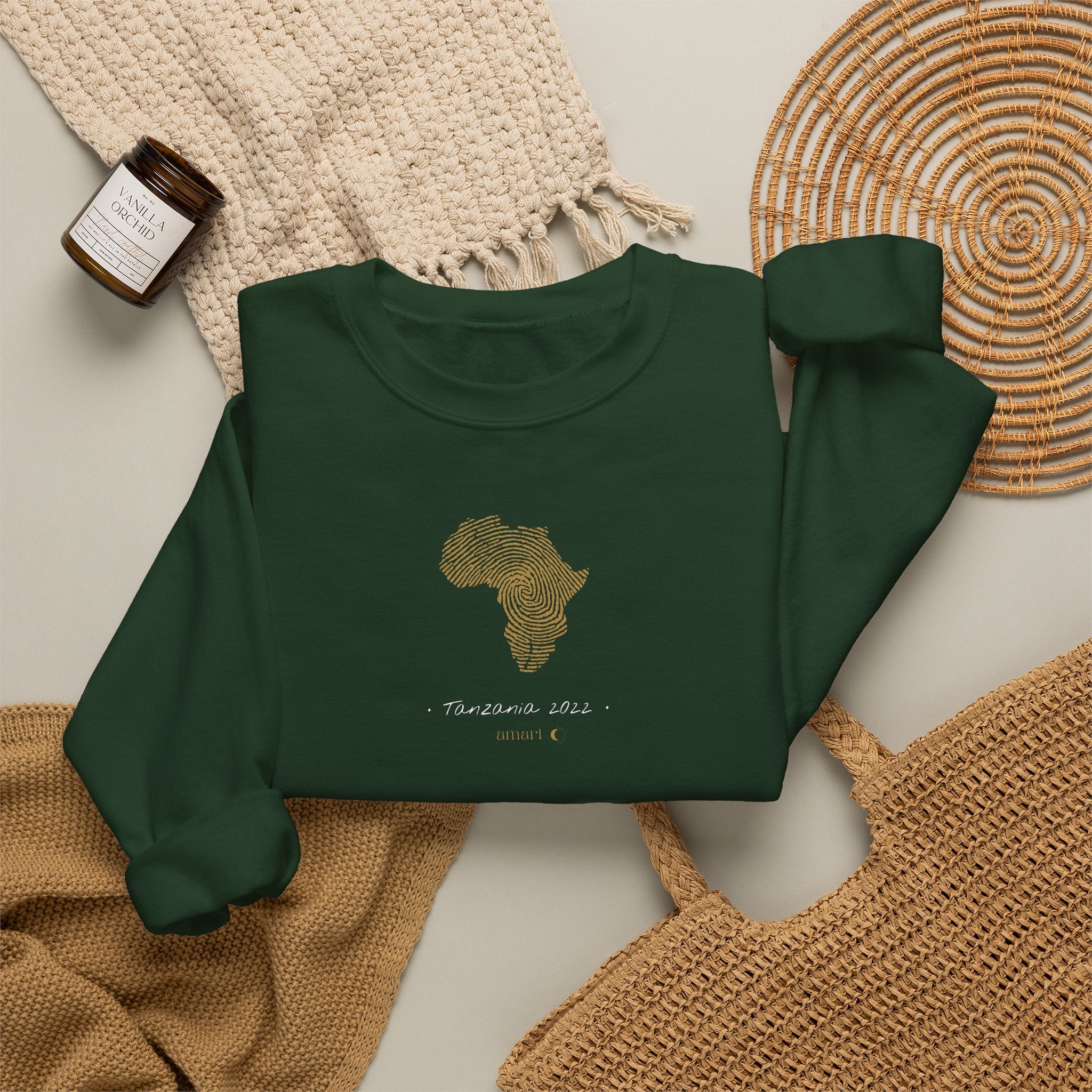 YOUR Africa | Personalized African Fingerprint Map Sweatshirt | Unisex Streetwear | amari
